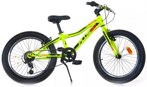 Fatbike 20 Zoll 36 cm Jungen 6G Felgenbremse Lime