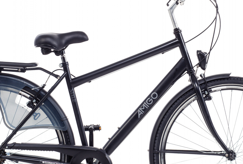 Style 28 Zoll 56 cm Herren-Fahrrad Bike Rad Felgenbremse Schwarz/Grau 