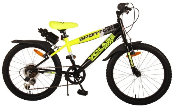 sportivo 20 Zoll 31,75 cm Jungen 6G Felgenbremse Schwarz/Gelb